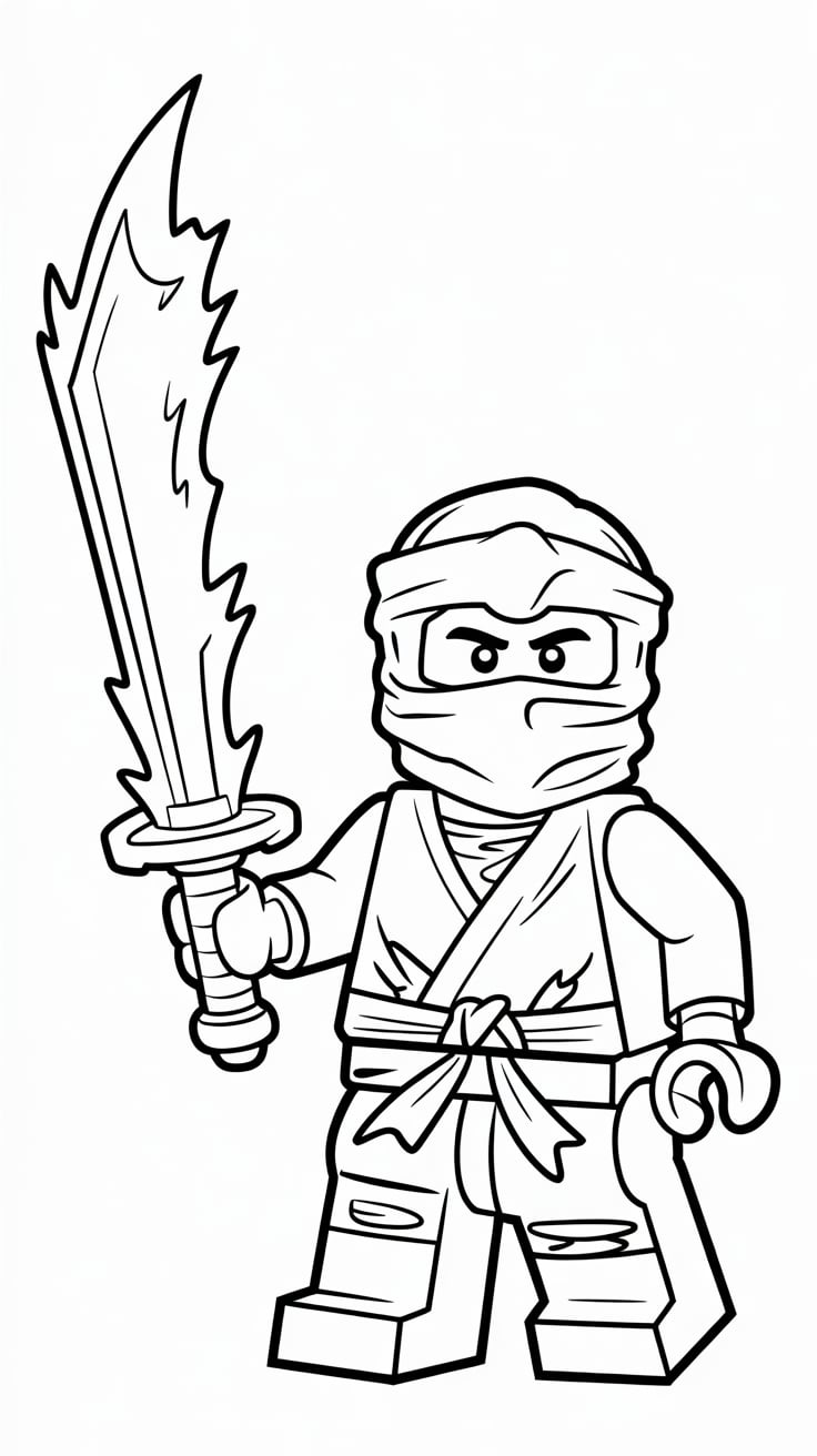 lego ninja coloring page