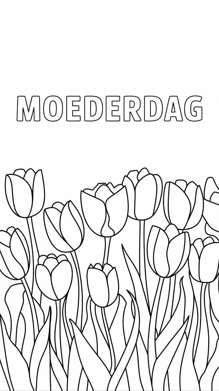 coloring page mother's day