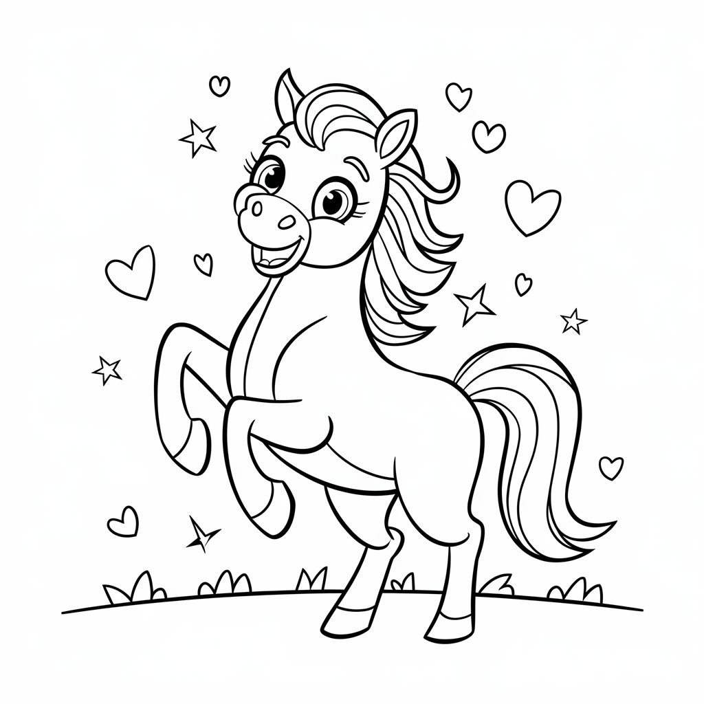 free horse coloring pages
