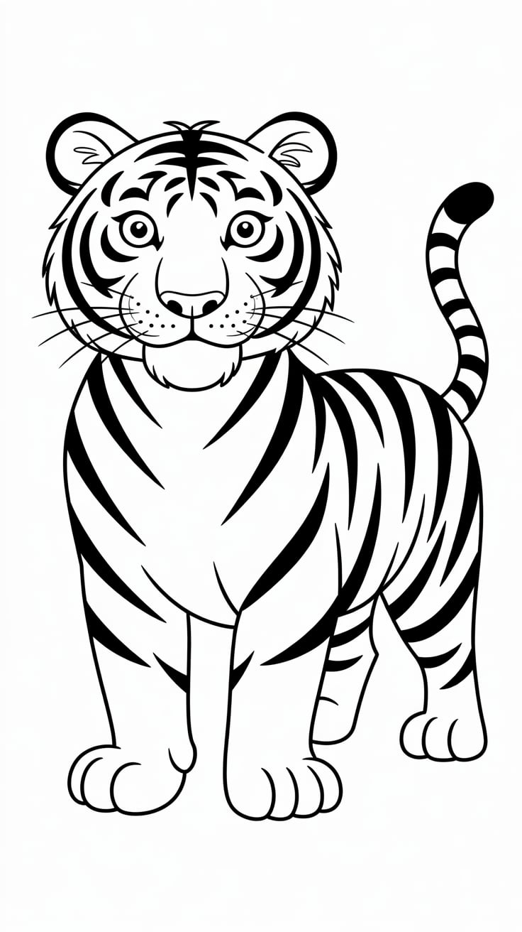 saber tooth tiger coloring page