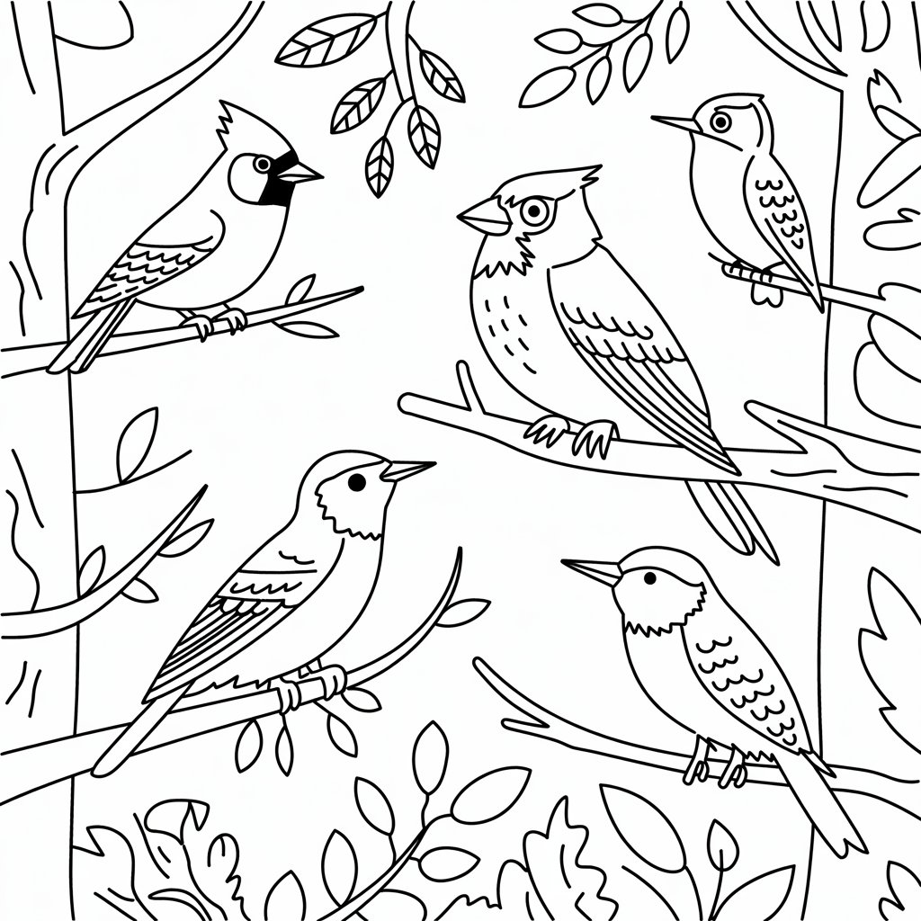 bird coloring page