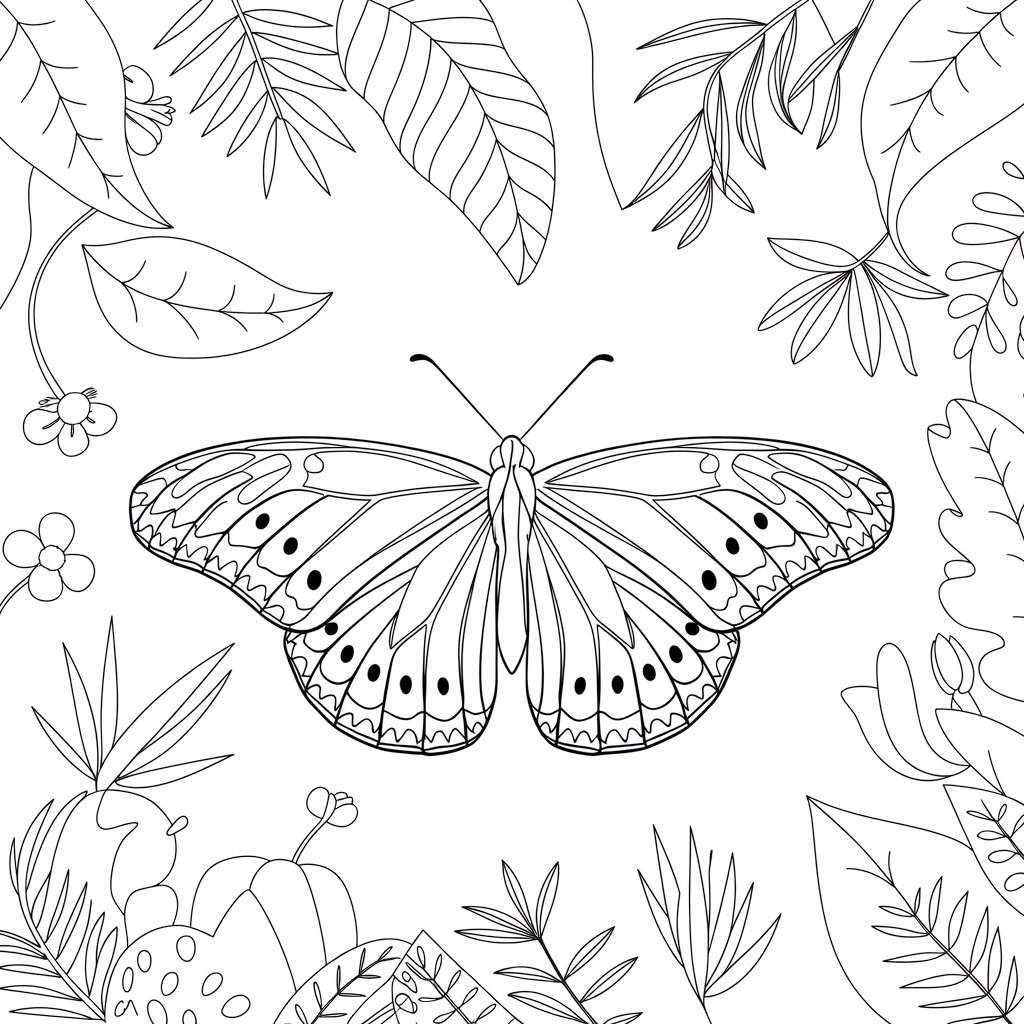 butterfly color pages printable