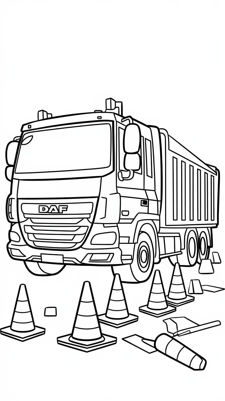 dump truck coloring page