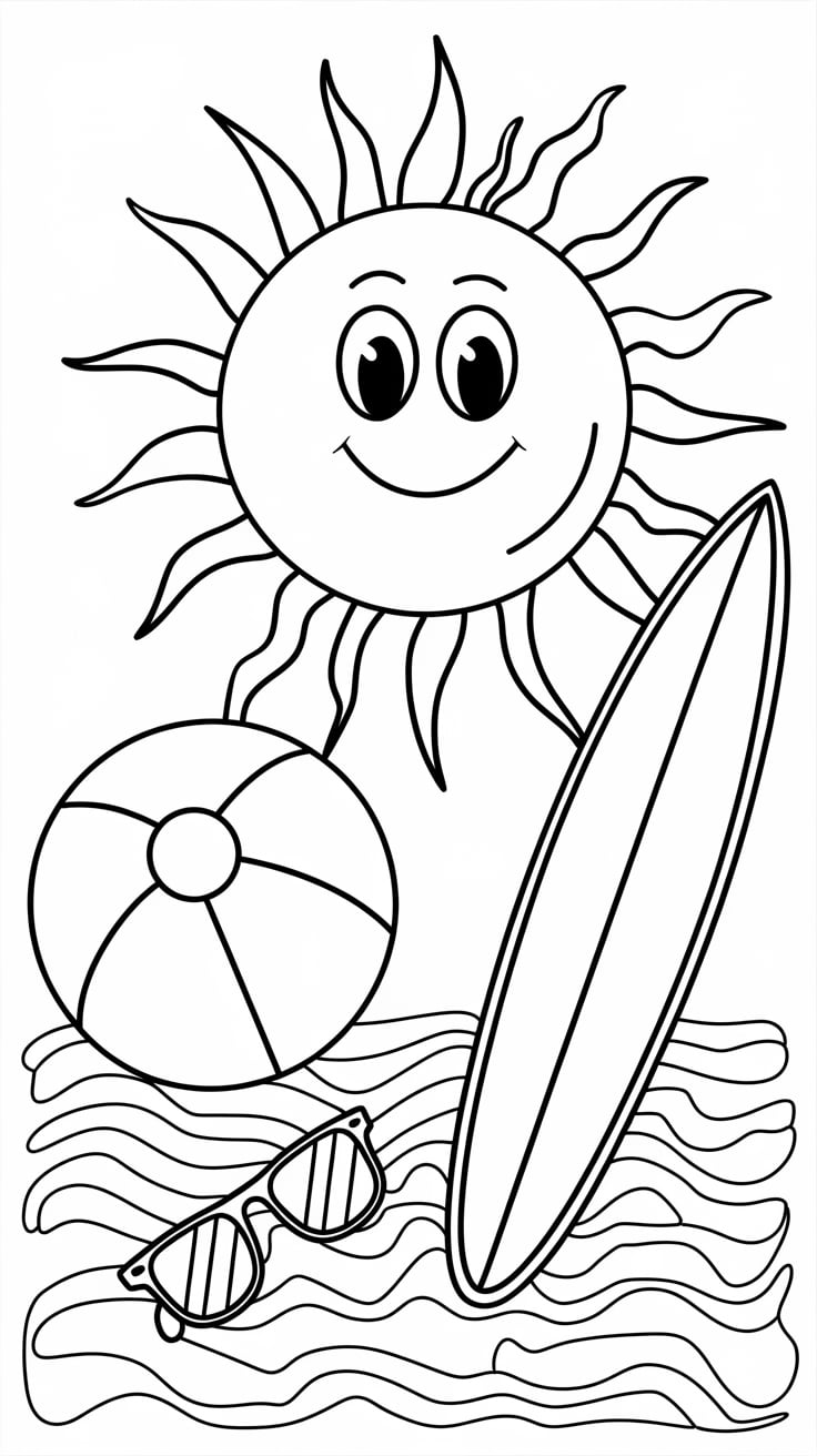 summer coloring pages free