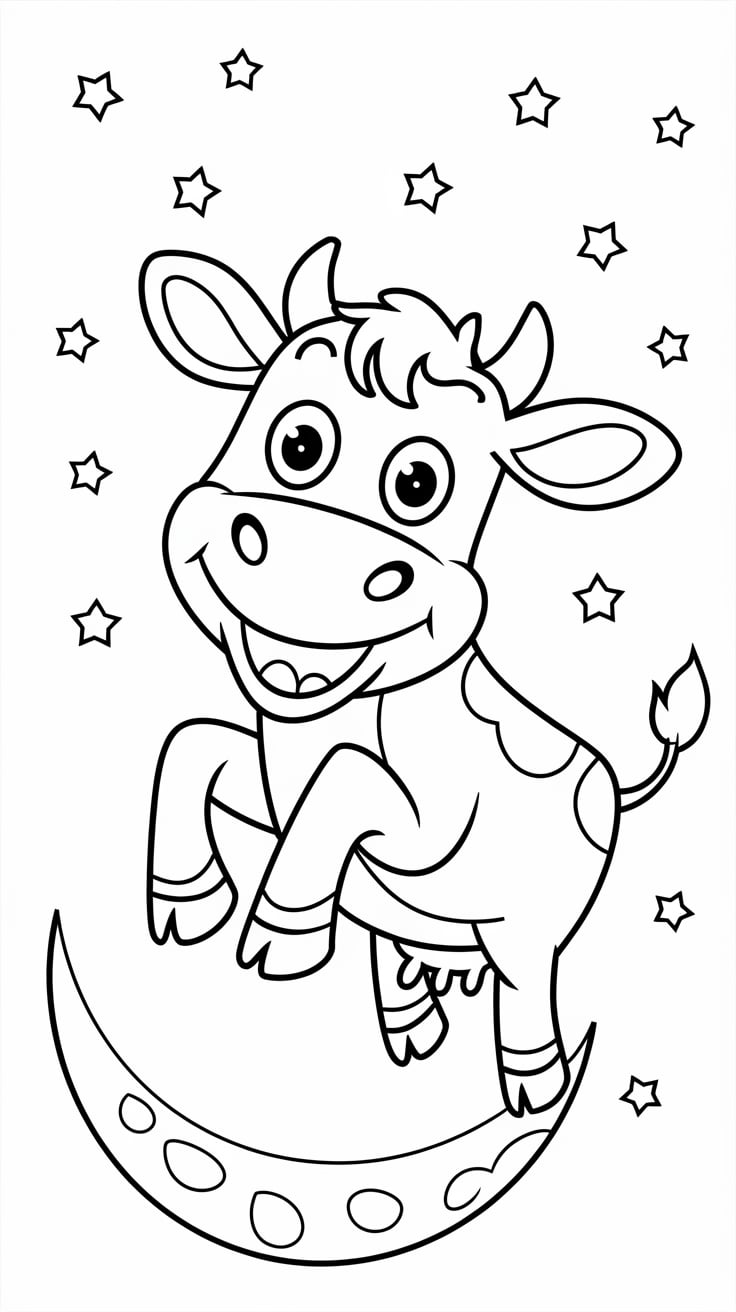 highland cow coloring page