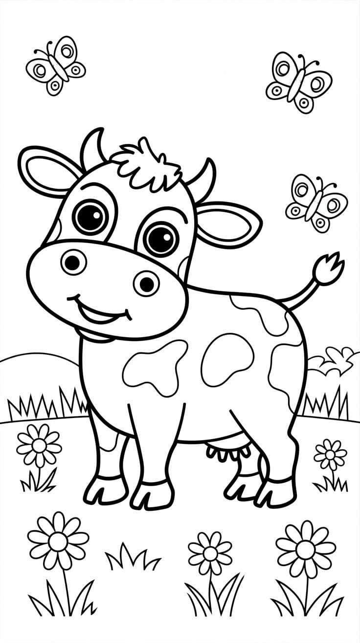 printable coloring pages of cows