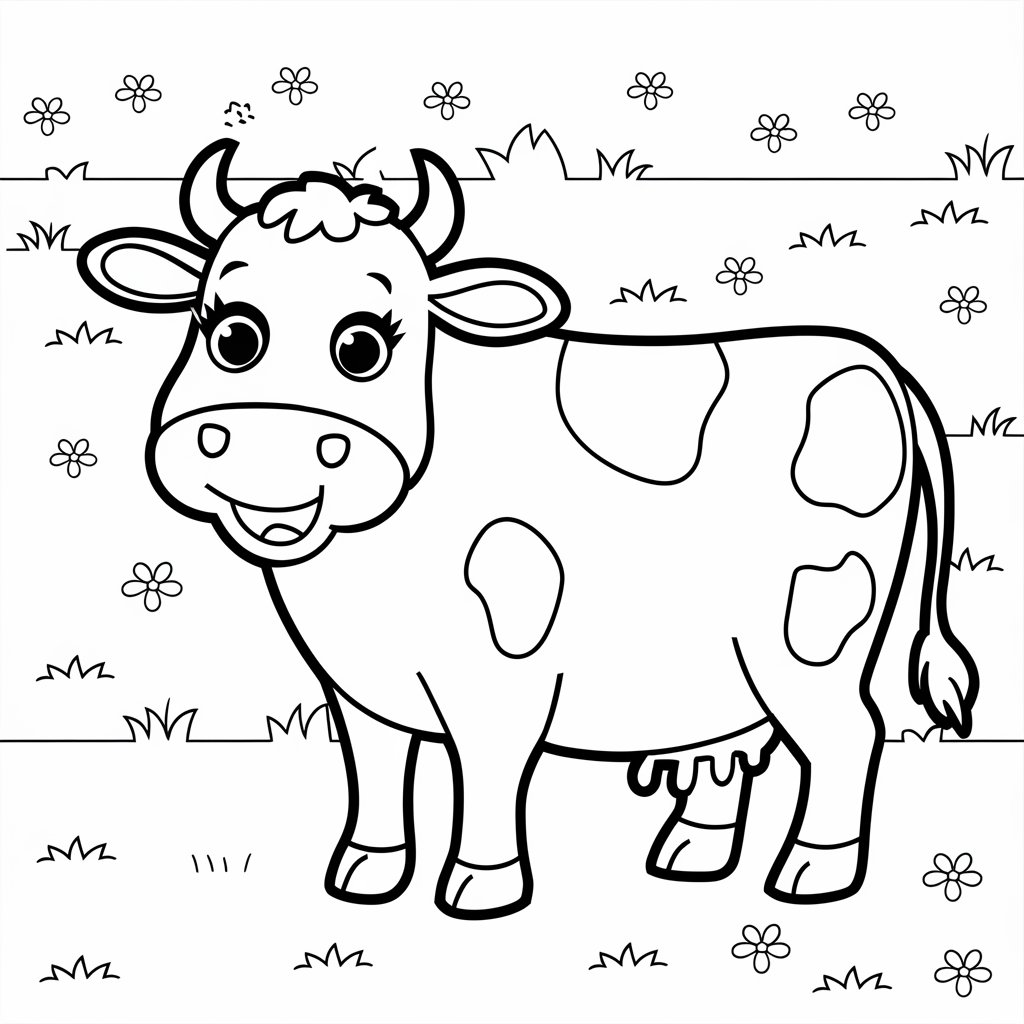 coloring pages cows