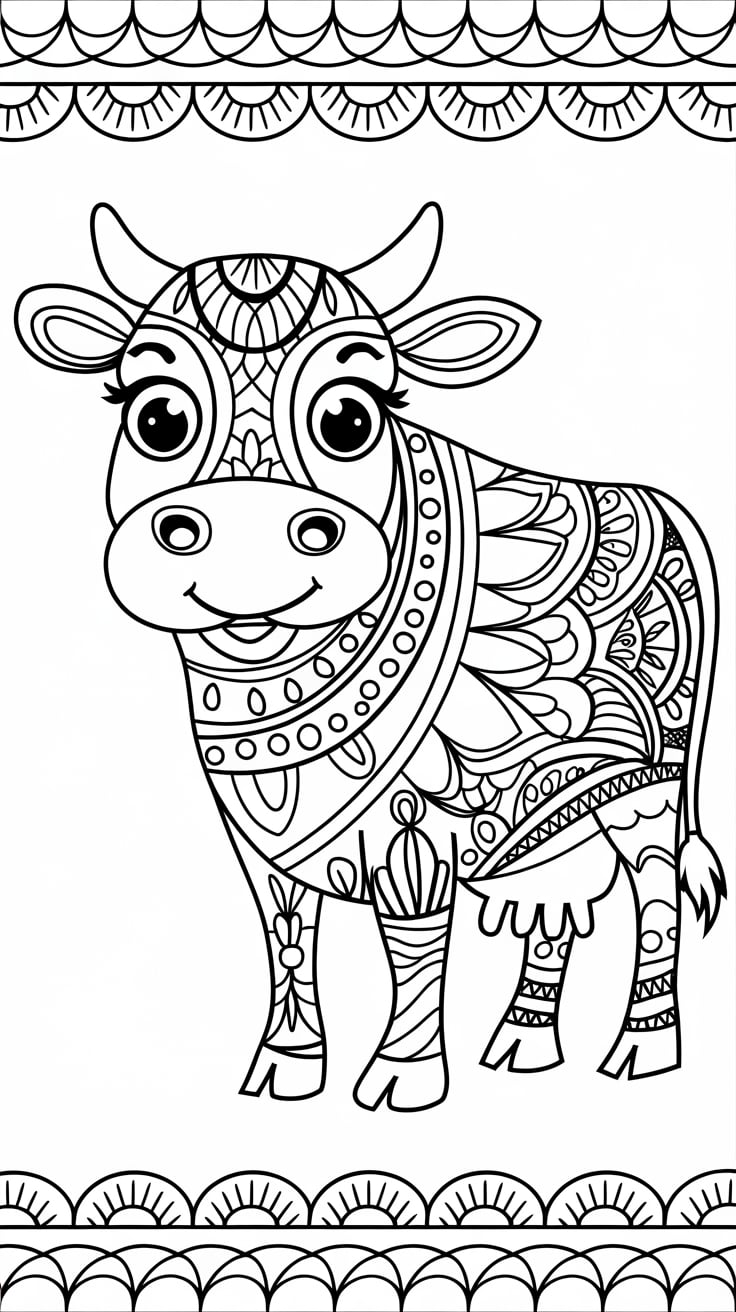 cow coloring pages printable