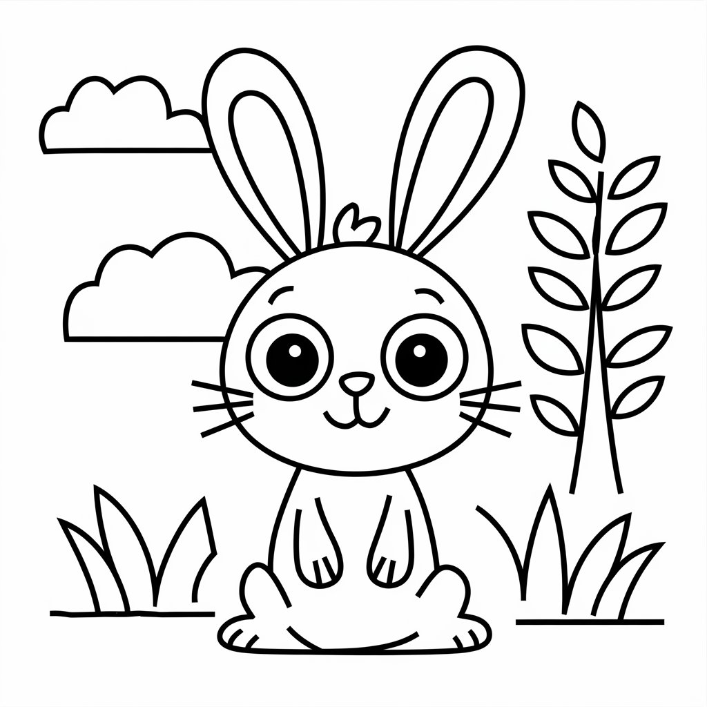 rabbit printable coloring pages