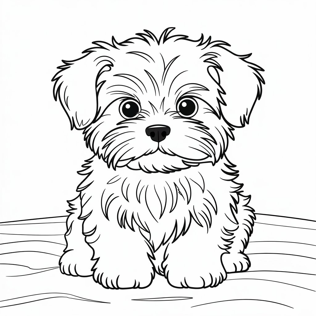puppy coloring sheet