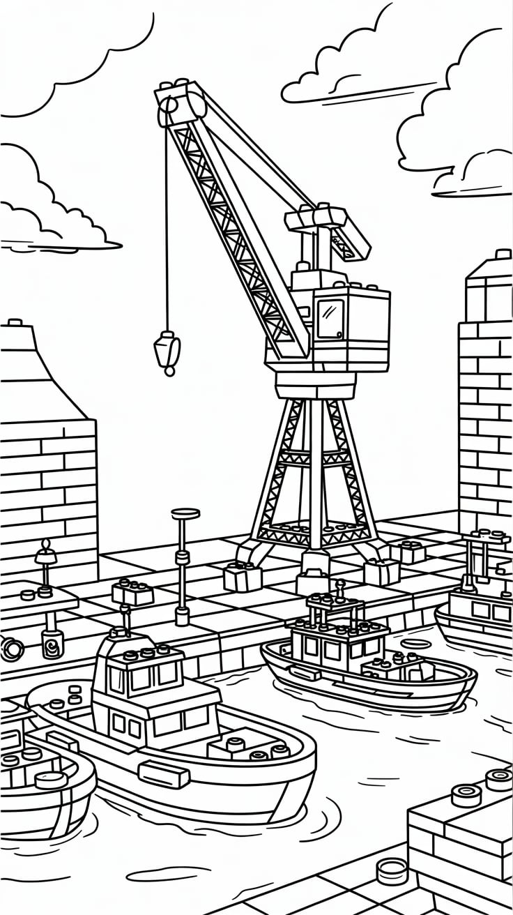 city lego coloring pages