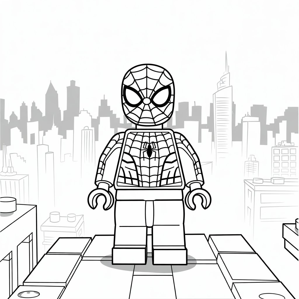 lego spiderman coloring pages