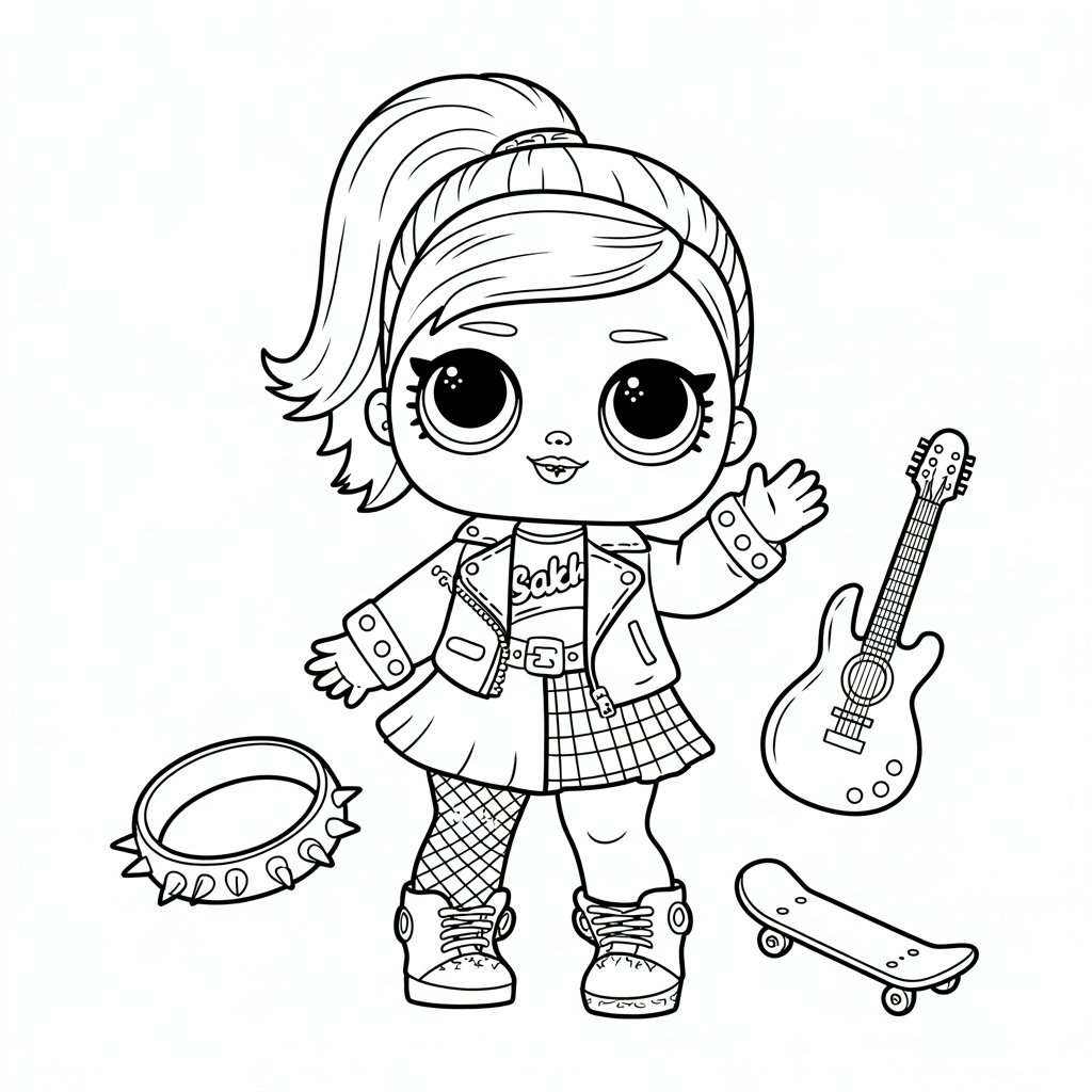 lol doll coloring page