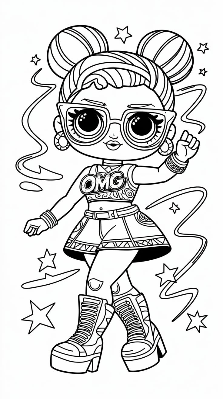 coloring pages lol dolls