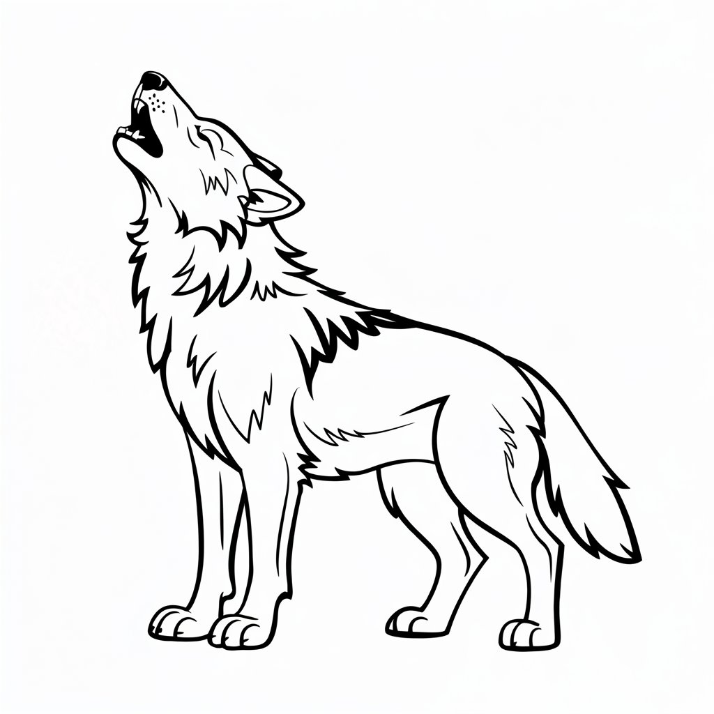 wolf coloring page