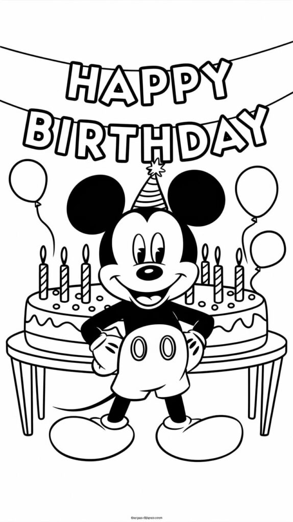 mickey mouse coloring pages to print