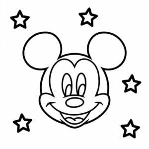 mickey mouse head coloring pages