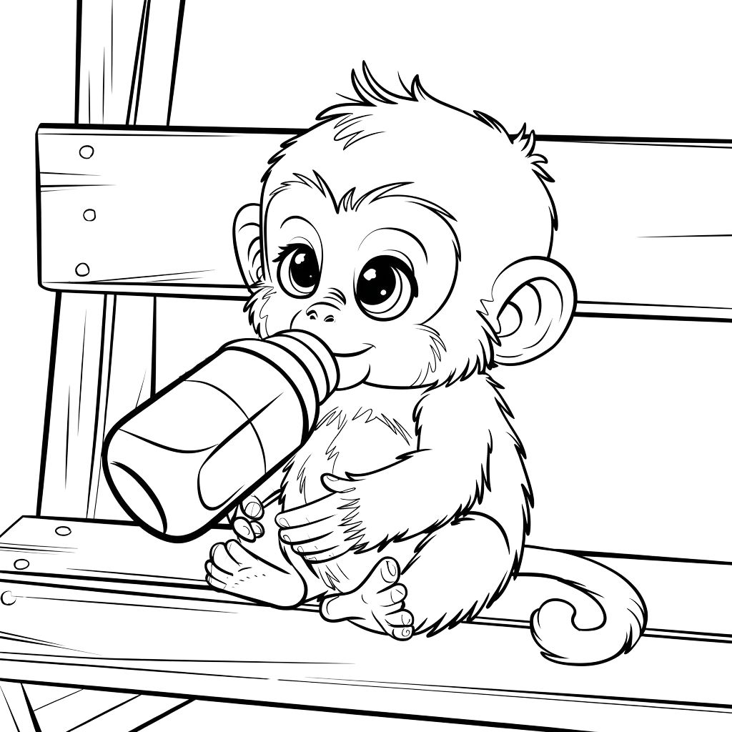 monkey coloring page