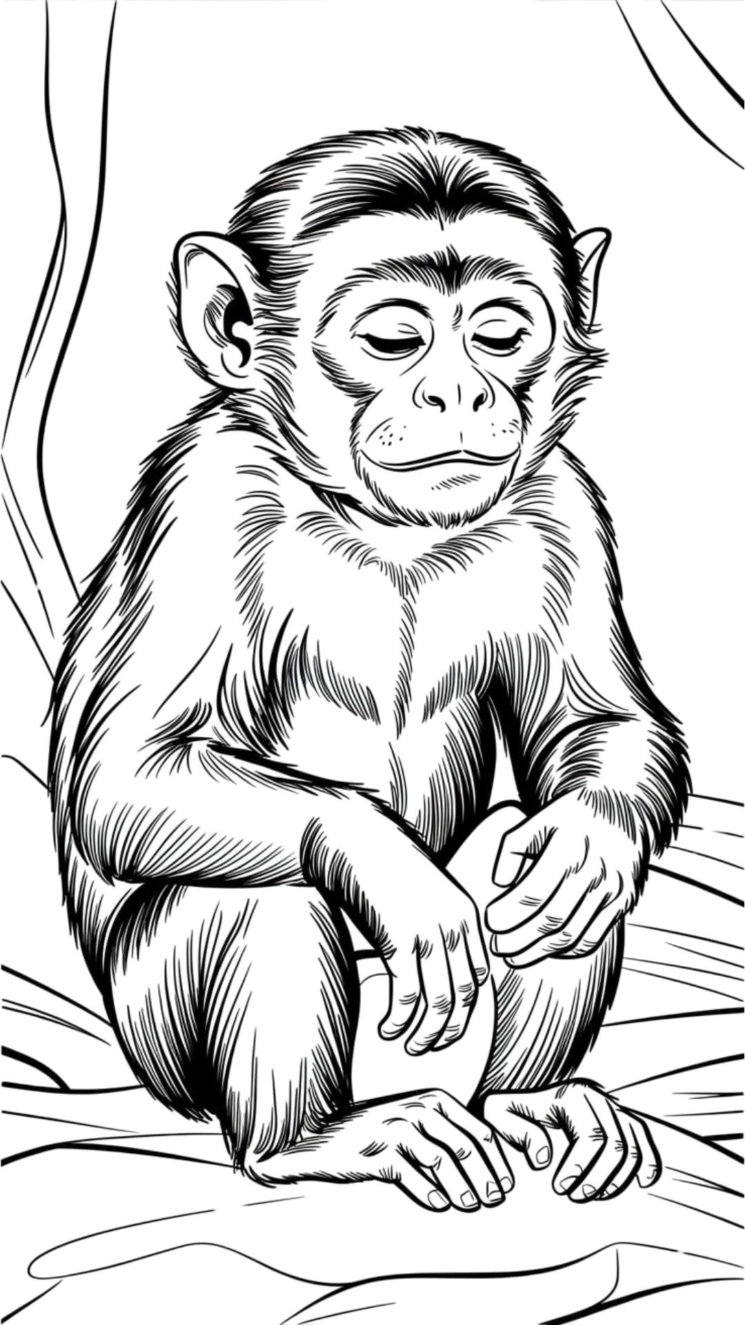 monkey coloring sheet