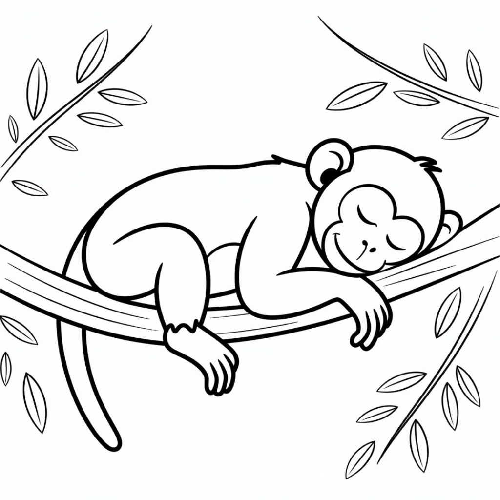 monkey pictures to color