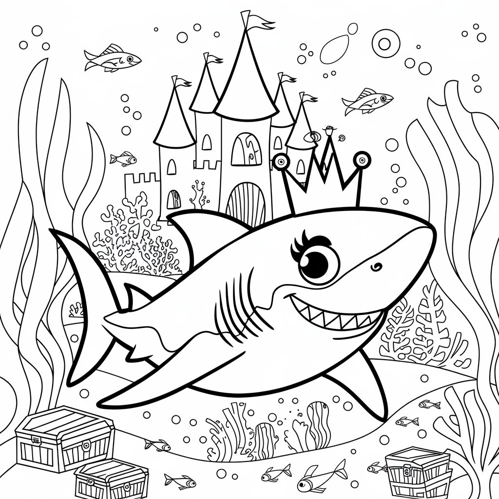 sharks coloring pages