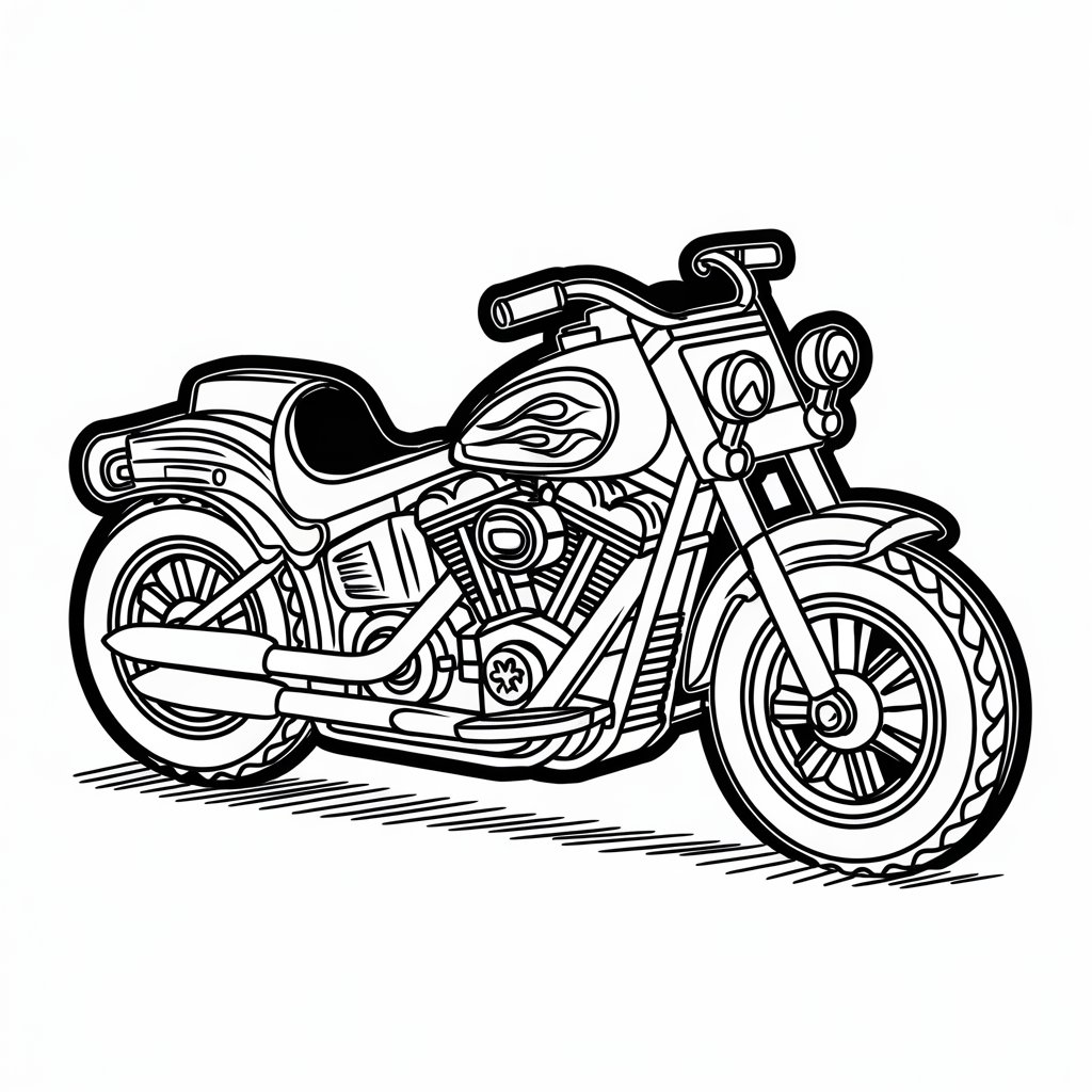 coloring pages of a motorcycle