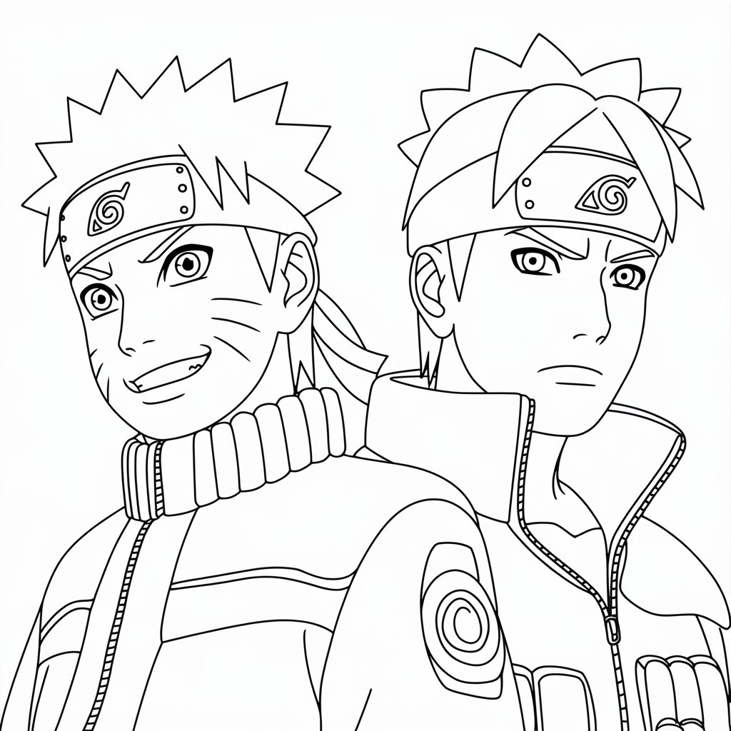 naruto manga coloring pages