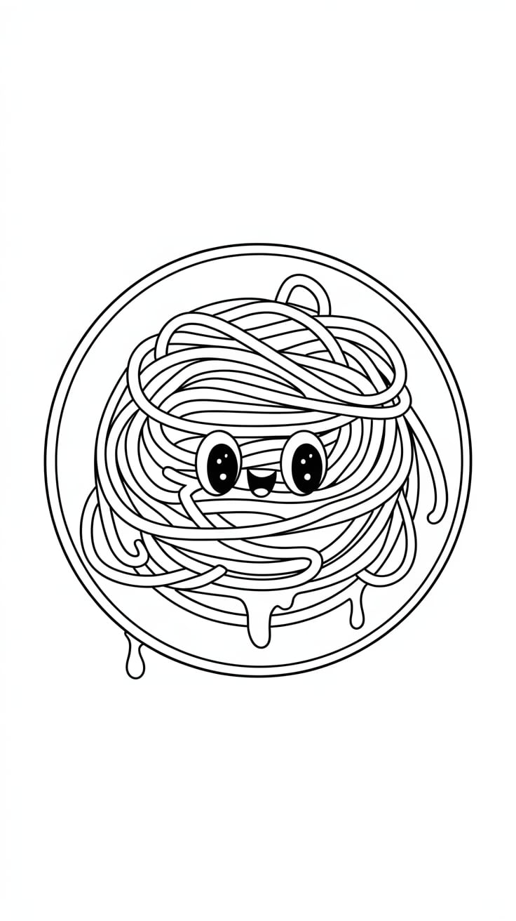 kawaii cute food coloring pages