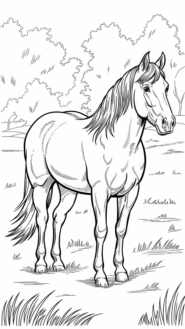 horse coloring pages to print