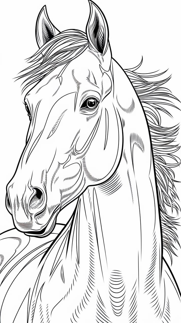 cute horse coloring pages