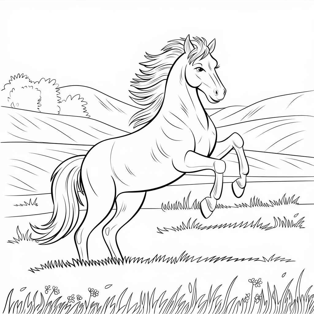 coloring pages of horses printable