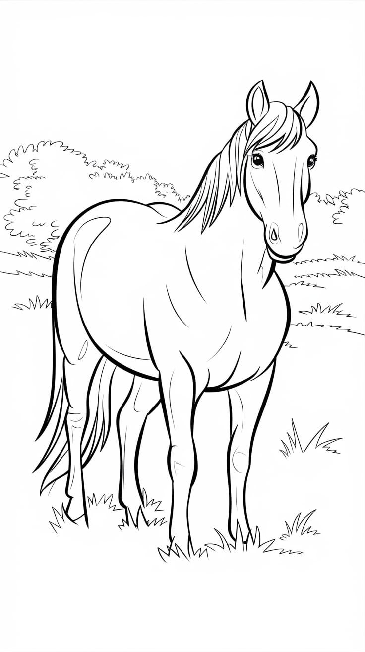 coloring pages horses printable