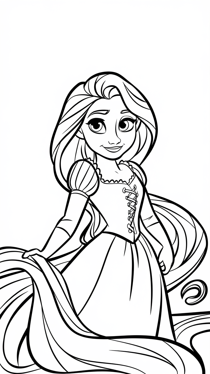 coloring page disney princess