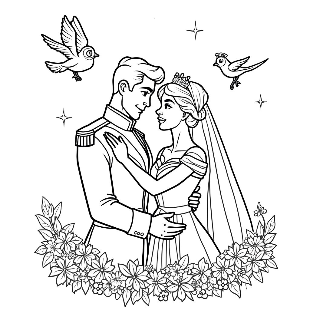 prince and princess coloring pages
