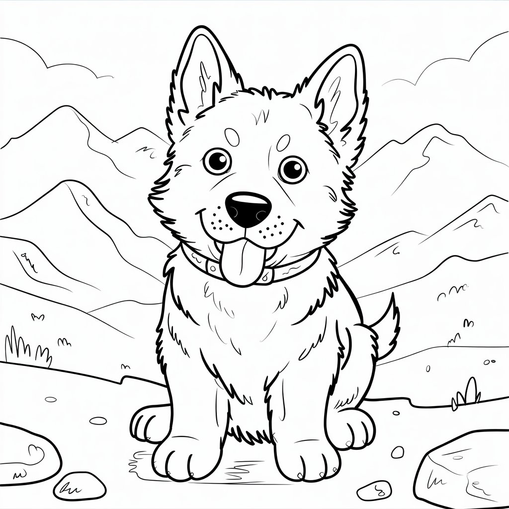 printable coloring pages of puppies