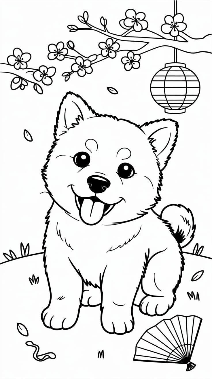 cute puppy pictures to color