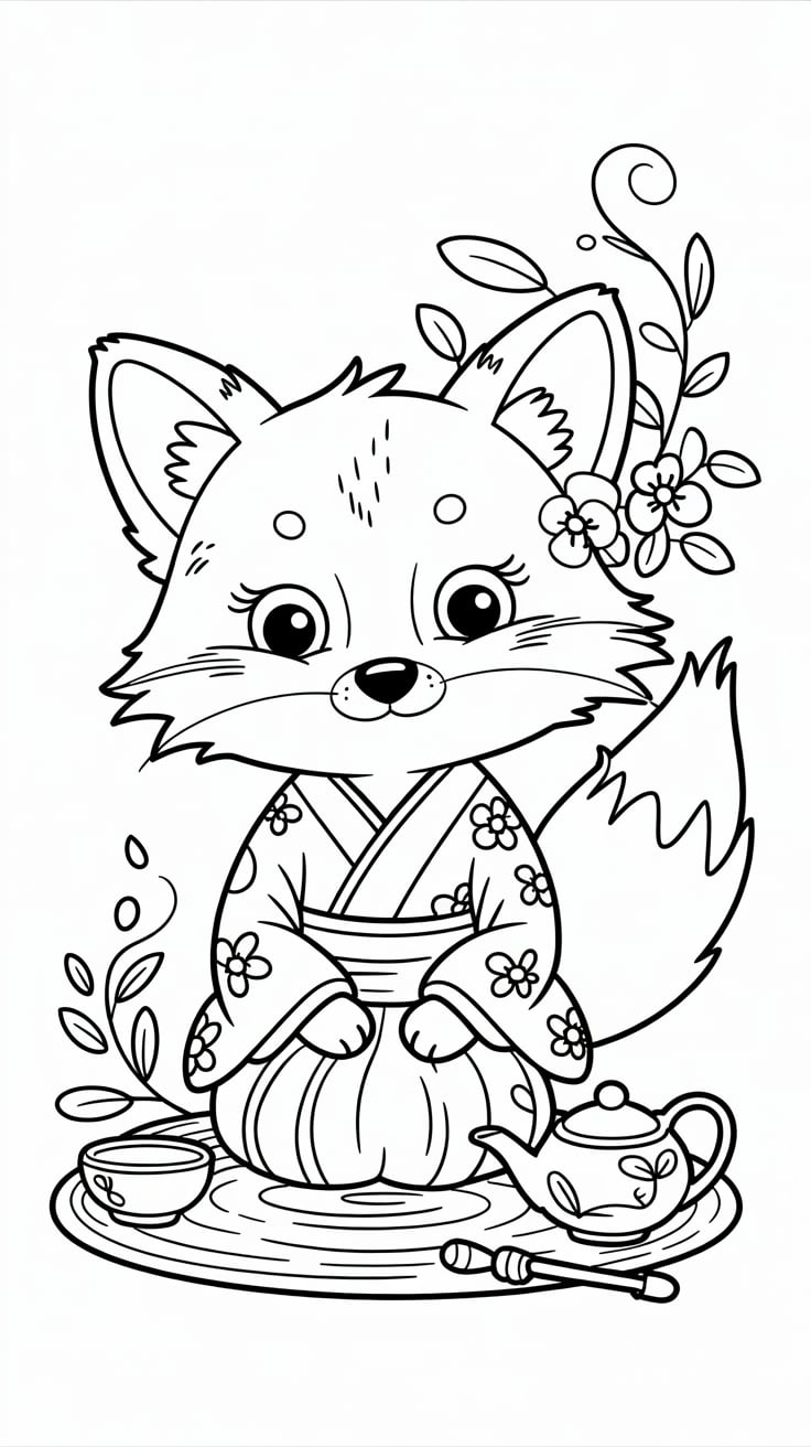 printable coloring pages fox​