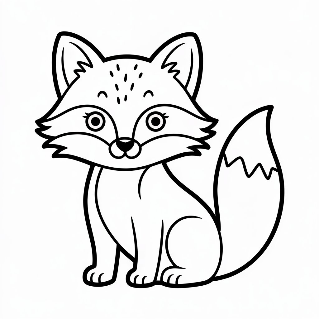 arctic fox coloring page