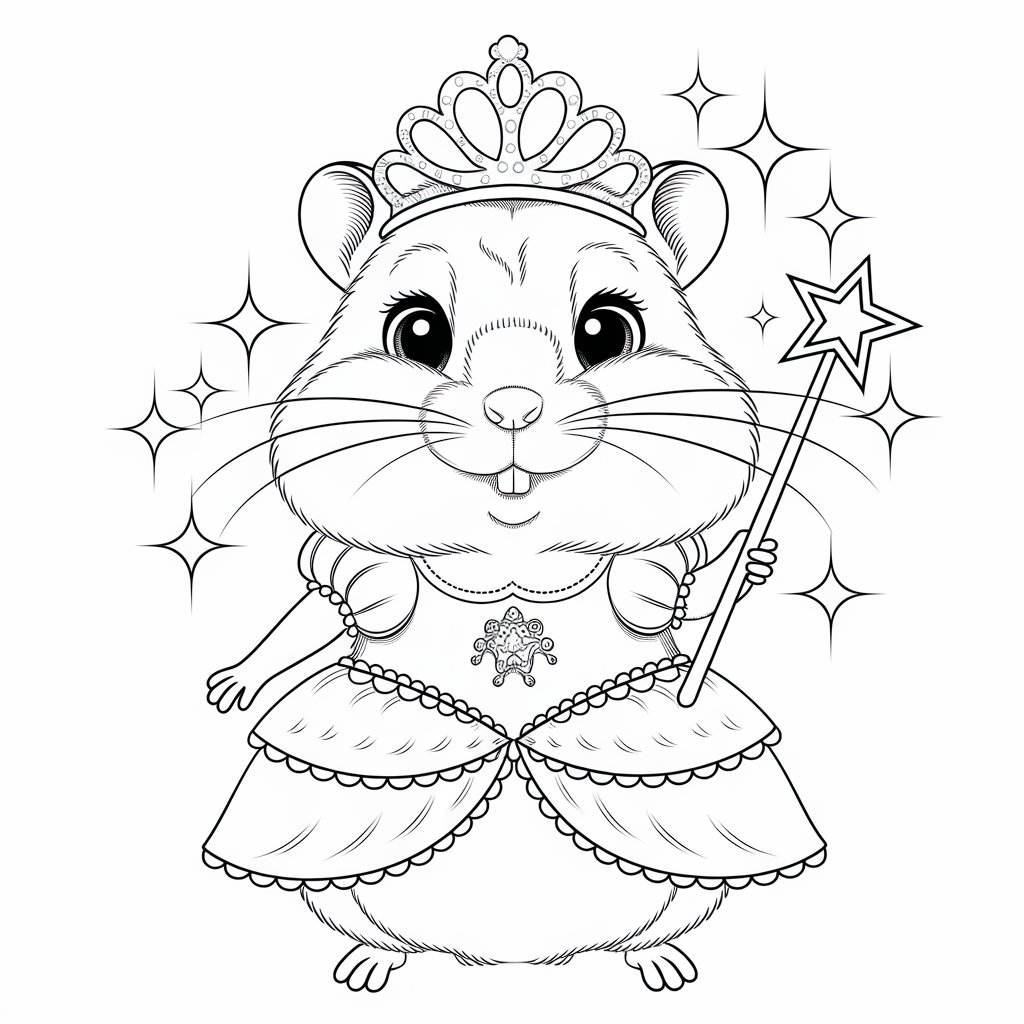 hamster coloring pages to print