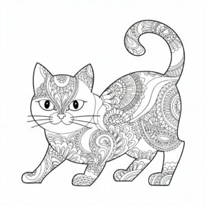 kitty cat coloring page