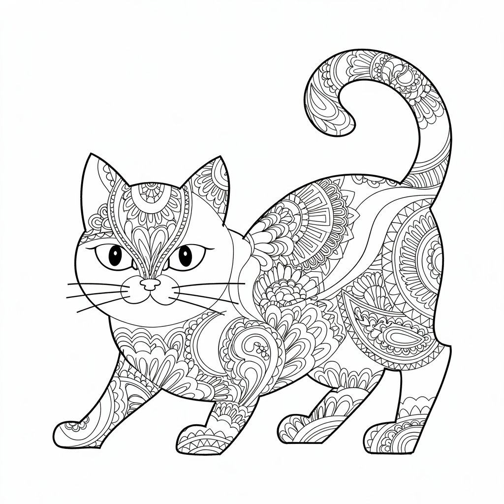 kitty cat coloring page