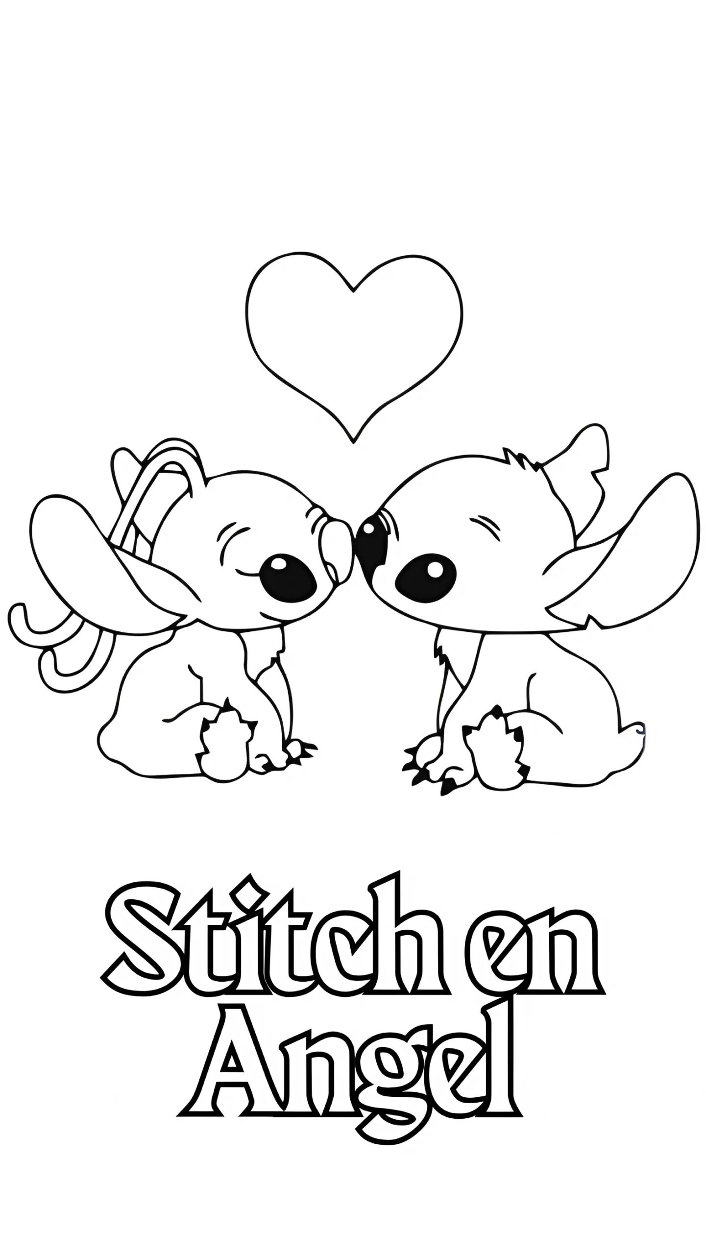 stitch and angel coloring sheets