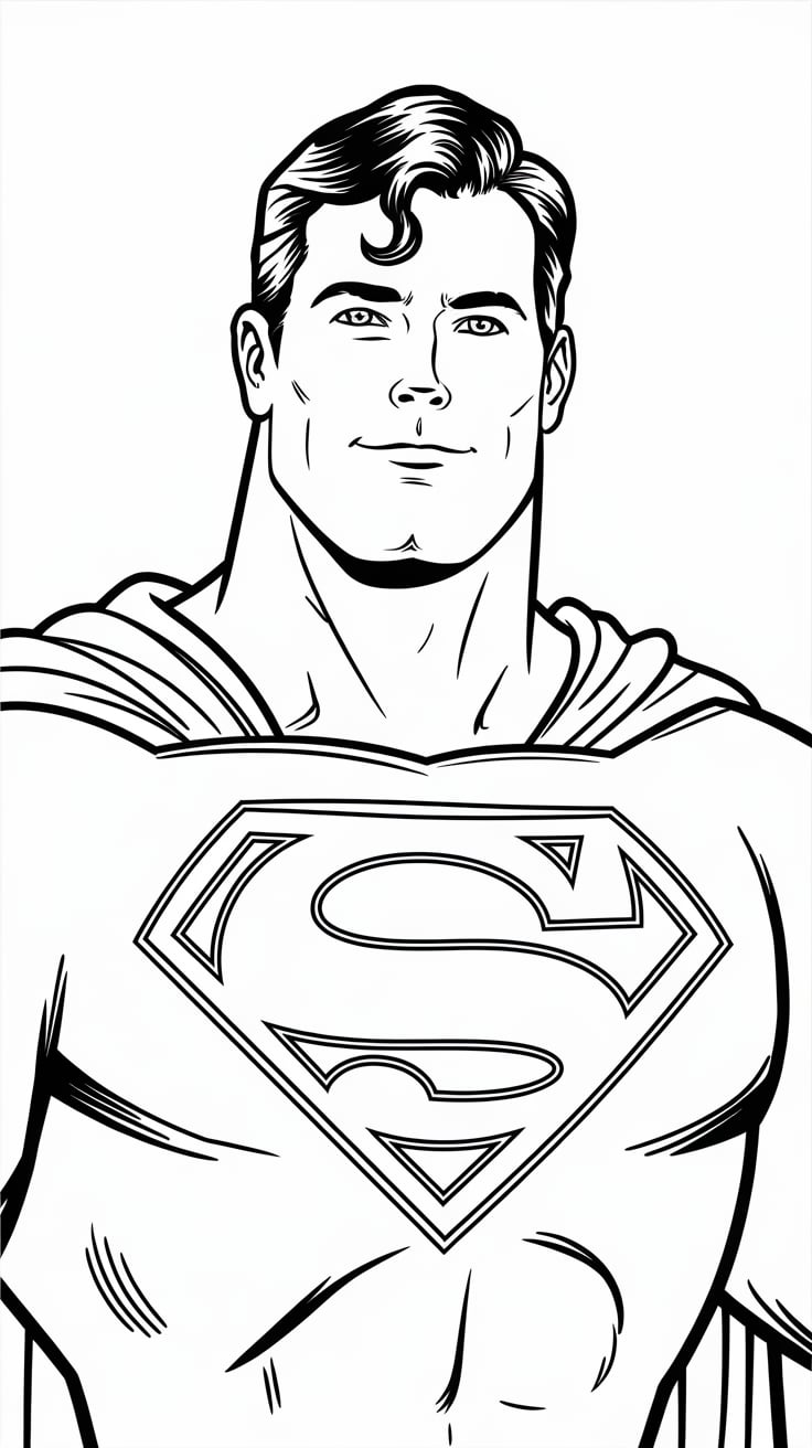superhero coloring page
