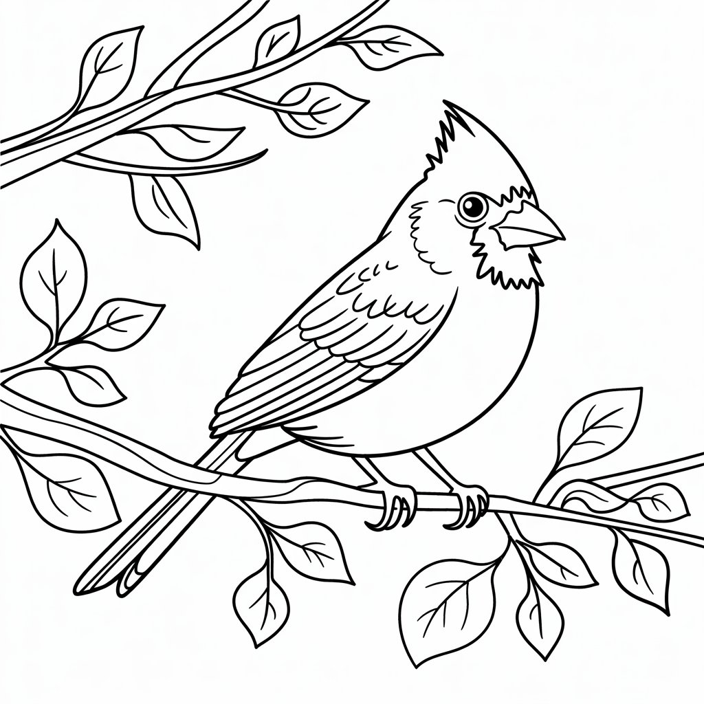 cardinal bird coloring pages