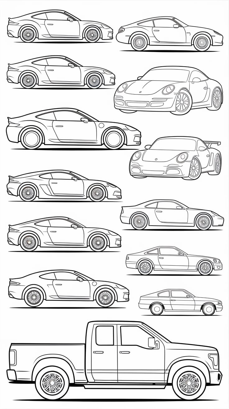 printable car coloring pages