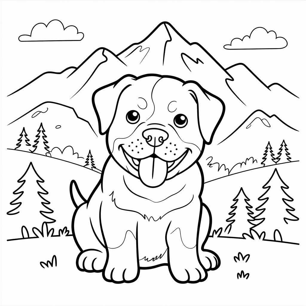 coloring pages cute puppy