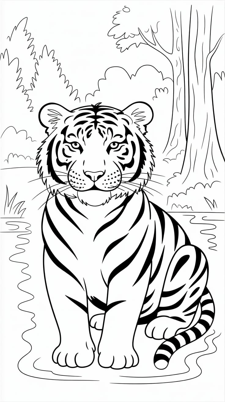 tiger shark coloring page