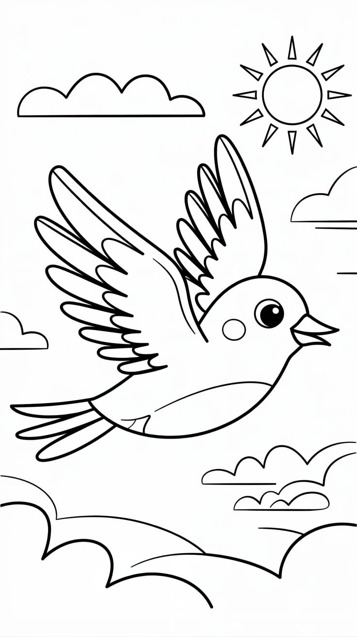 cute bird coloring pages