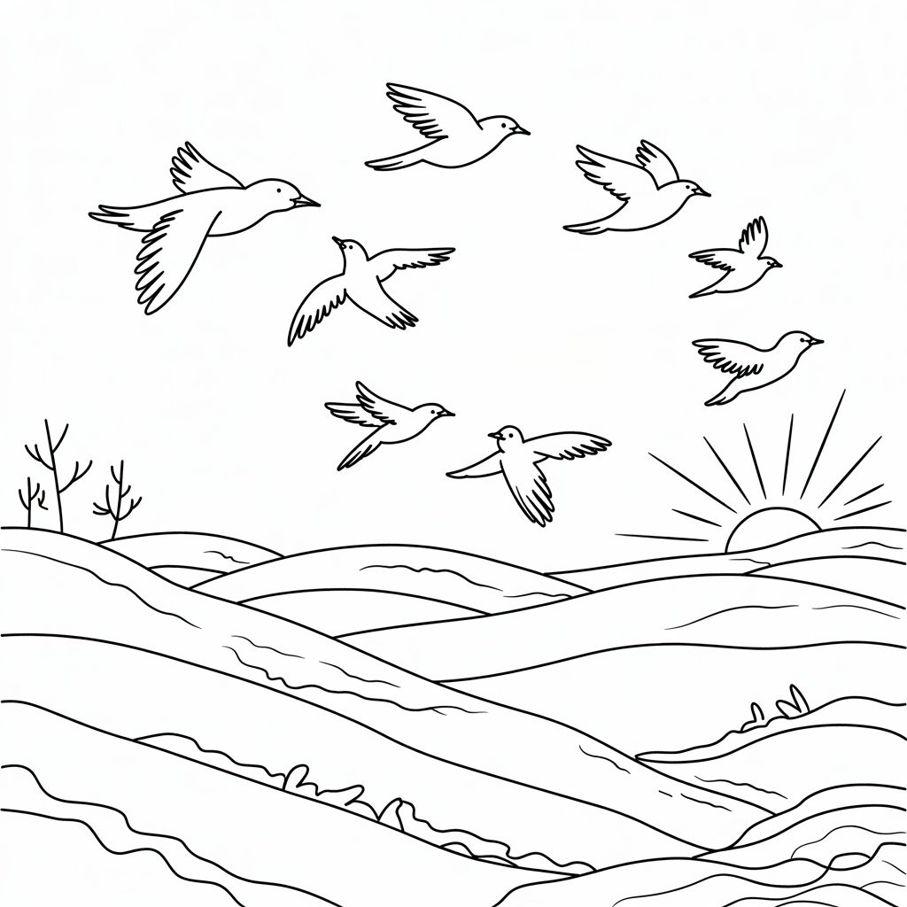 easy bird coloring pages