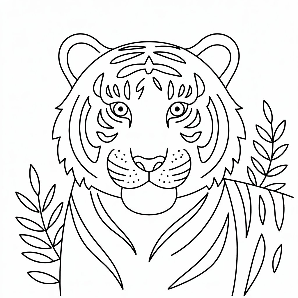 tiger coloring page